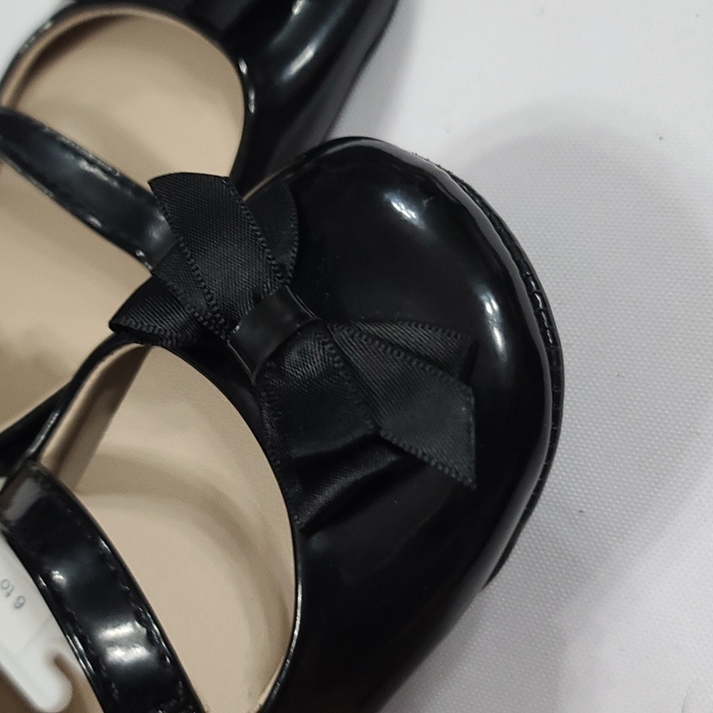NWT Crown & Ivy Infant Girls Black Shoes Sz 3 NWOT Carters Moccasins Rose Sz 3-6 - Picture 7 of 12